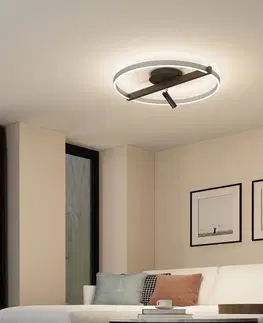 Stropné svietidlá Lucande Lucande Matwei stropné LED svetlo, kruhová, nikel
