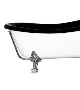 Vane HOPA - Voľne stojaca vaňa OTYLIA (MERANO) - Farba - Biela, Nožičky k vani - Zlaté, Rozmer vane - 160 × 77 cm VANMER160Z