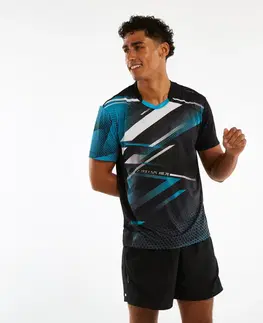 bedminton Pánske tričko TTP560 na stolný tenis čierno-modré