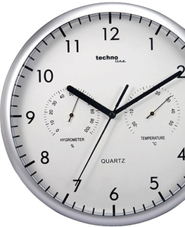 Hodiny Nástenné hodiny s teplomerom a vlhkomerom Techno Line, 26 cm