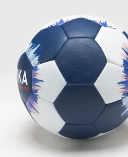hádzan Hybridná lopta na hádzanú H500 veľkosť 3 modro-biela
