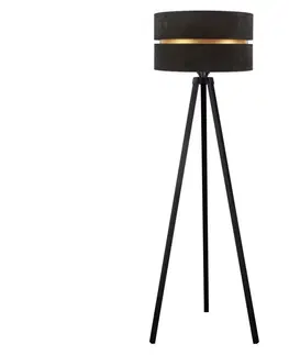 Lampy   - Stojacia lampa DUO 1xE27/60W/230V čierna/wenge 