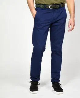 nohavice Pánske bavlnené golfové nohavice - MW500 modré
