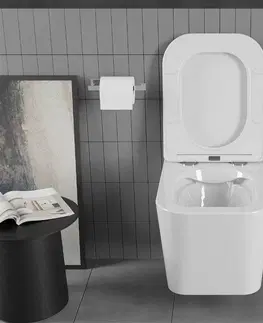 Záchody MEXEN/S - Teo Závesná WC misa vrátane sedátka s slow-slim, duroplast, biela 30850600
