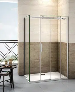 Sprchovacie kúty H K - Sprchovací kút DIAMOND 140x70cm L/P variant vrátane sprchovej vaničky z liateho mramoru SE- DIAMOND14070/SE-THOR-14070