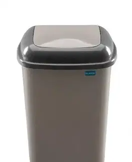 Odpadkové koše Kinekus Kôš na odpad preklápací 28 l, plastový, QUATRO, sivý