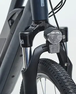 elektrobicykle Elektrický trekingový bicykel Riverside 100 E nízky rám modrý