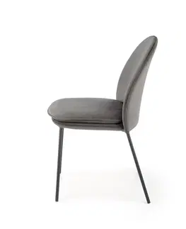 Jedálenské stoličky HALMAR K443 jedálenská stolička sivá / čierna