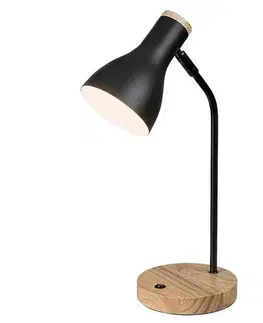 Stolové lampy Rabalux 74002 stolná lampa Ferb, čierna