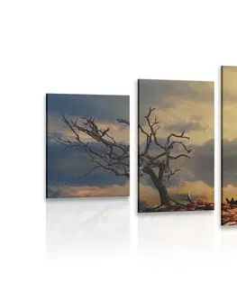 Obrazy prírody a krajiny 5-dielny obraz vyschnutý strom