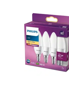 Žiarovky Philips SADA 3x LED Žiarovka Philips B35 E14/5,5W/230V 2700K 
