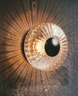 Vonkajšie nástenné svietidlá DESIGN BY US LED vonkajšie nástenné svietidlo New Wave Optic, sklo, Ø 26 cm, IP65