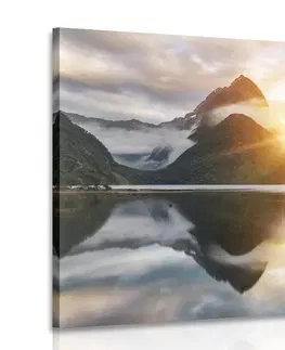 Obrazy prírody a krajiny Obraz krásny východ slnka na Novom Zélande