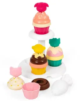 Drevené hračky SKIP HOP - Zoo stohovacie Cupcakes s meniacimi sa farbami 3y+