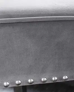 Lavice do jedálne LuxD Dizajnová lavica Queen Levia hlava 164 cm sivý zamat