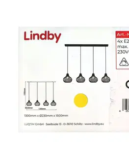 Svietidlá Lindby Lindby - Luster na lanku FRANCES 4xE27/60W/230V 
