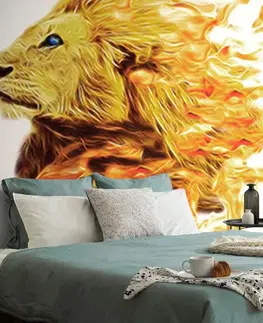 Tapety zvieratá Tapeta ohnivý lev