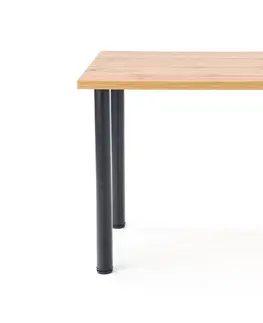 Jedálenské stoly HALMAR Modex 2 120 jedálenský stôl dub wotan / čierna