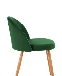 Jedálenské stoličky Glamour kreslo KATKA, zelené