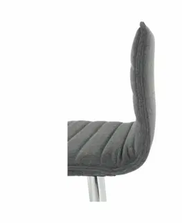 Barové stoličky Barová stolička, sivá/chróm, PINAR
