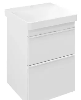Kúpeľňa SAPHO - SITIA umývadlová skrinka 46,4x70x44,2cm, 2x zásuvka, biela matná SI050-3131