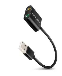 USB káble AXAGON ADA-12 USB2.0 - Stereo Audio Mini Adapter, 15 cm kábel