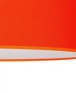 Stropné svietidlá Euluna Euluna deka na kolieskach, textilný odtieň oranžová, Ø 40 cm