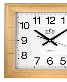 Hodiny Nástenné hodiny MPM, 2496.53 - svetlé drevo, 45cm