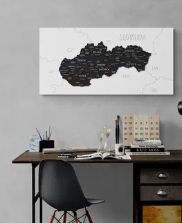 Obrazy na korku Obraz na korku moderná mapa Slovenska