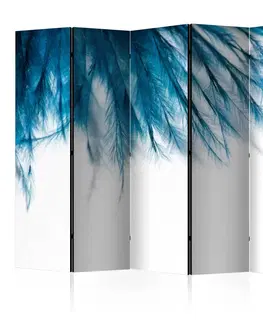 Paravány Paraván Sapphire Feathers Dekorhome 135x172 cm (3-dielny)