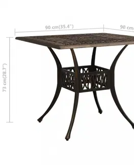 Záhradné stoly Záhradný stôl bronzová Dekorhome