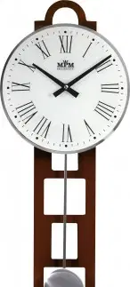Hodiny Kyvadlové hodiny MPM 3185.54 tmavé drevo, 68cm