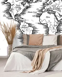 Samolepiace tapety Samolepiaca tapeta mapa sveta v nádhernom prevedení