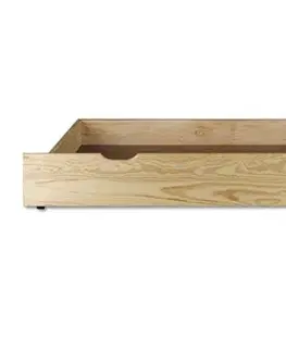 Šuflíky k posteliam z masívu Úložný box pod posteľ - masív LK152 | borovica Morenie: Gray