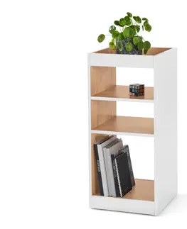 Bookcases & Standing Shelves Regál so skrytými kolieskami