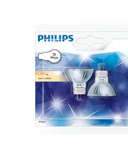 Žiarovky Philips SADA 2x Priemyselná žiarovka Philips HALOGEN GU4/20W/12V 3000K 