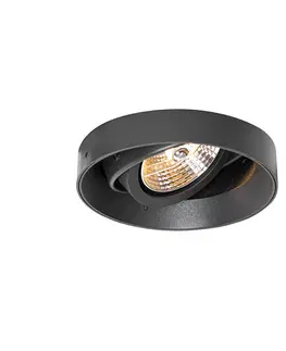 Zapustene svietidla Moderná zapustená bodová čierna GU10 AR70 okrúhla ozdoba - Oneon
