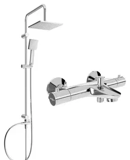 Sprchy a sprchové panely MEXEN/S - Tord sprchový stĺp vrátane vaňovej termostatickej batérie Nox, chróm 77350200-00