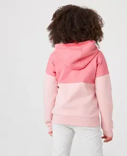 mikiny Dievčenská bunda na zips na cvičenie 900 ružová