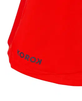 hokej Dievčenská sukňa na pozemný hokej FH500 červená