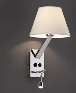 Nástenné svietidlá FARO BARCELONA Nástenné LED svetlo Moma-2, lampa na čítanie biela