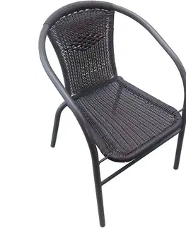 Záhradné ratanové kreslá Ratanová stolička čierna