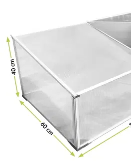 Záhradné skleníky NABBI Glassteam záhradný skleník (parenisko) 100x60x40 cm priehľadná