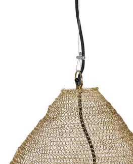 Zavesne lampy Orientálna závesná lampa zlatá 60 cm - Nidum