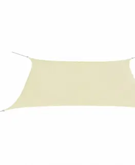 Stínící textilie Plachta proti slnku z oxfordskej látky obdĺžnik 2x4 m Krémová