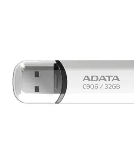 USB Flash disky USB kľúč A-Data C906, 32 GB, USB 2.0, biely (AC906-32G-RWH)