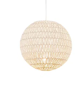 Zavesne lampy Retro závesná lampa biela 40 cm - Lina Ball 40