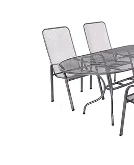 Stolčeky DEOKORK Kovový stôl oválny 160 x 95 cm