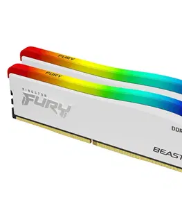 Pamäte Kingston Pamäťová sada Fury Beast White DDR4 16 GB 3200 MHz CL16 2x8 GB RGB, biela KF432C16BWAK216