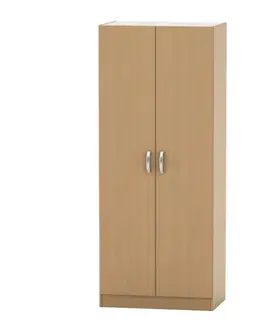 Šatníkové skrine 2-dverová skriňa, vešiaková, poličková, buk, BETTY NEW 2 BE02-003-00